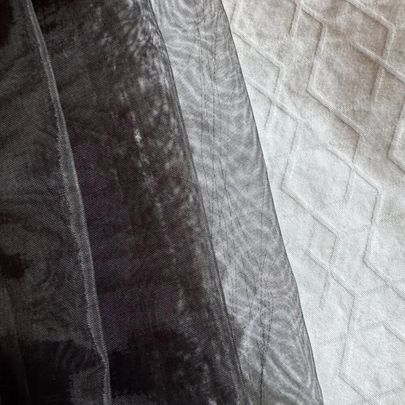 Max Mara 100% Silk Mini Dress Size 4 Black Sheer Cap Sleeve Layered Twilightcore - Picture 16 of 16